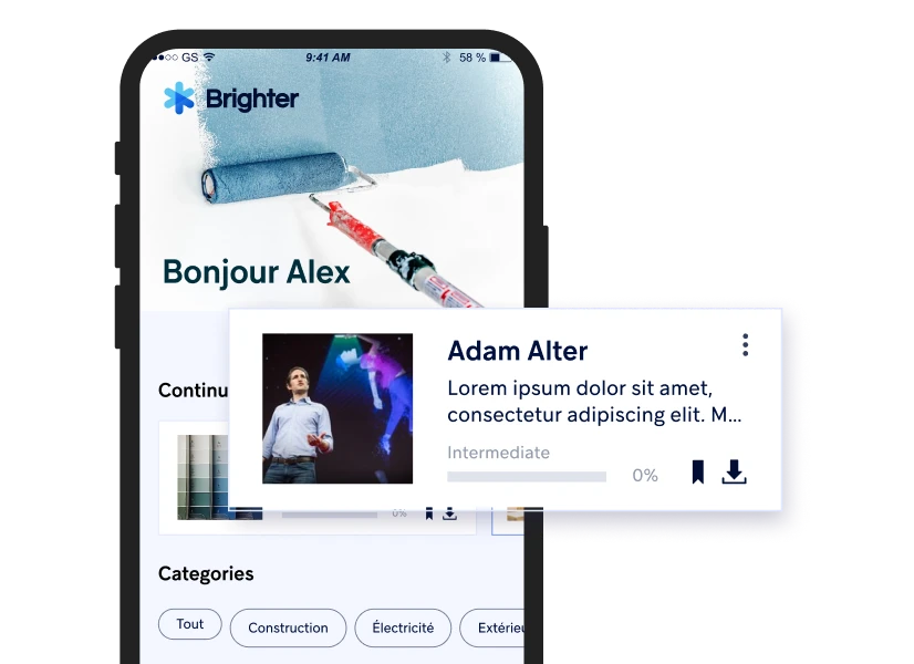 Application mobile pour connecter votre main-d'œuvre.