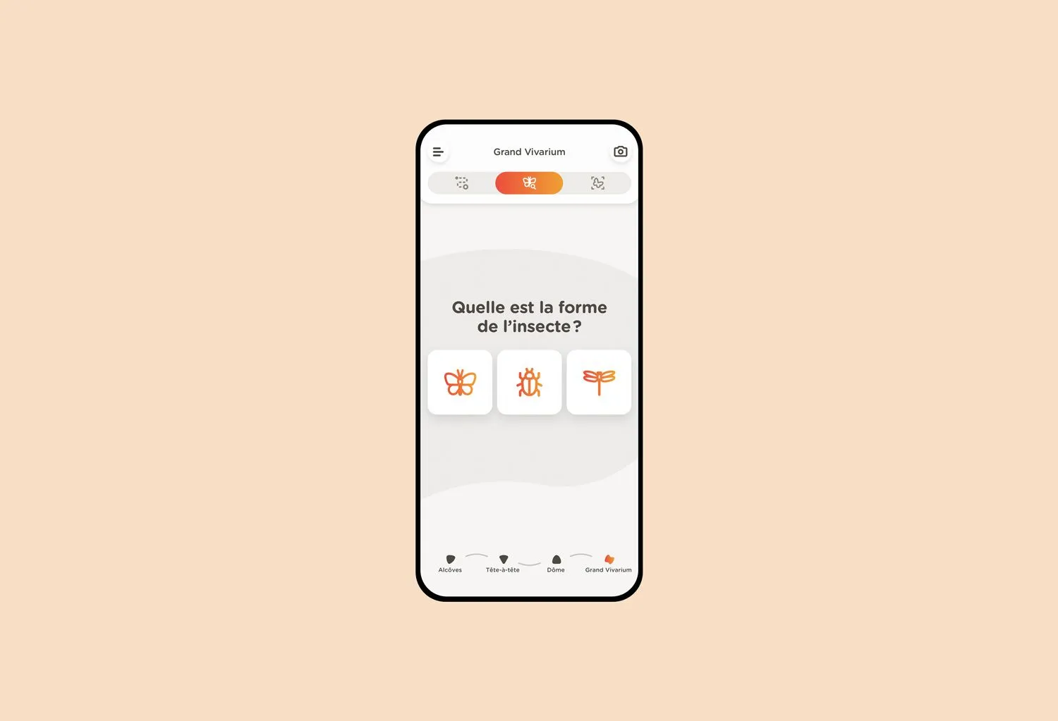 Outil d’identification des insectes du Vivarium dans l’application mobile
