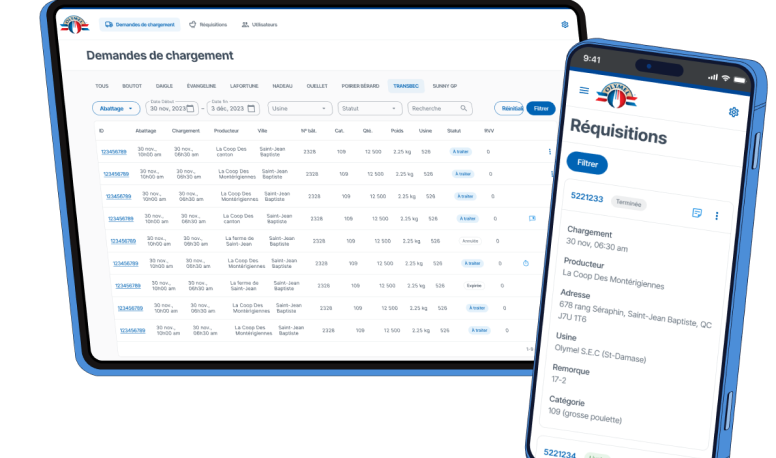 Application web pour gérer les opérations terrain.