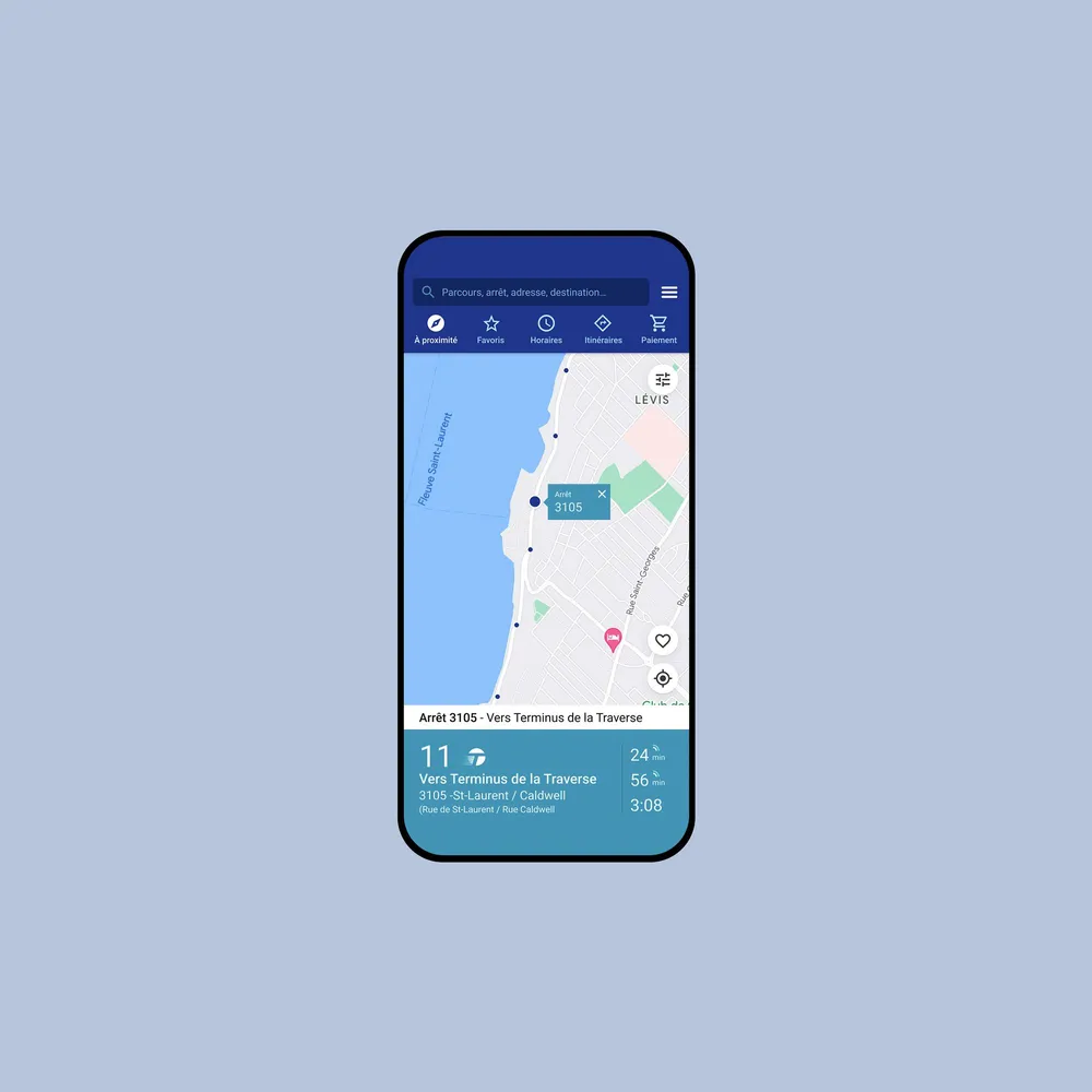 Integration of transit partners in the mobile app